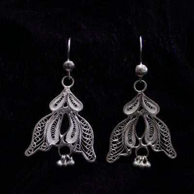 Lotus Silver Filigree Earring
