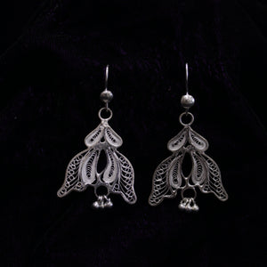 Lotus Silver Filigree Earring