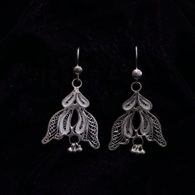 Lotus Silver Filigree Earring