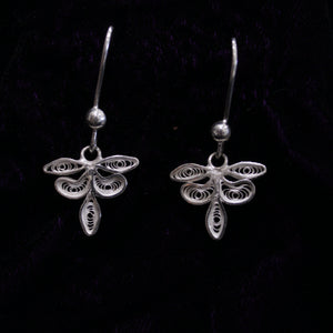 Crest Silver Filigree Earring Set
