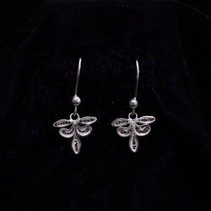 Crest Silver Filigree Earring Set