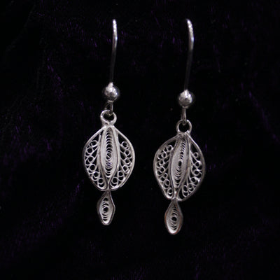 Designer Silver Filigree Earrings
