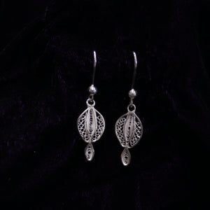 Designer Silver Filigree Earrings