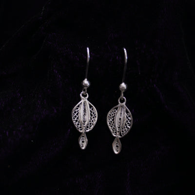 Designer Silver Filigree Earrings