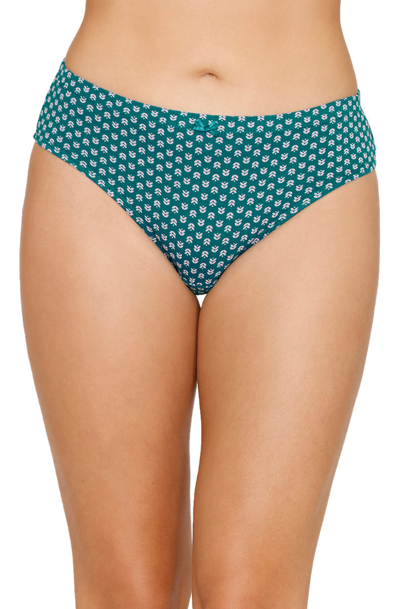 Inner Elastic Printed Mid Rise Bikini Panty (Pack of 3)