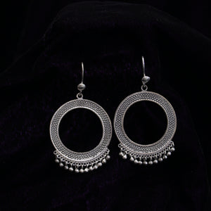 Circular Silver Filigree Earring
