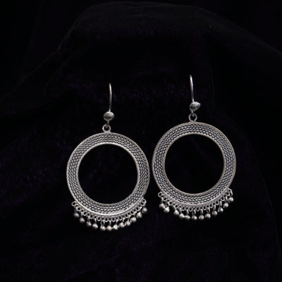Circular Silver Filigree Earring