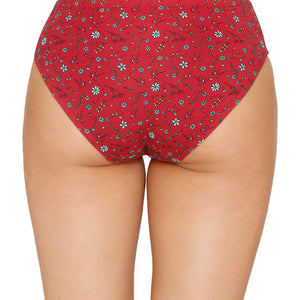 Inner Elastic Printed Mid Rise Bikini Panty (Pack of 3)