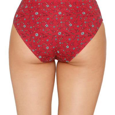 Inner Elastic Printed Mid Rise Bikini Panty (Pack of 3)