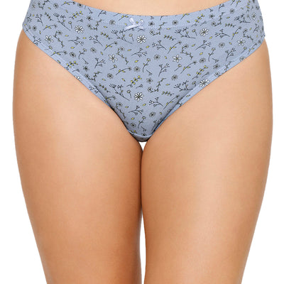 Inner Elastic Printed Mid Rise Bikini Panty (Pack of 3)