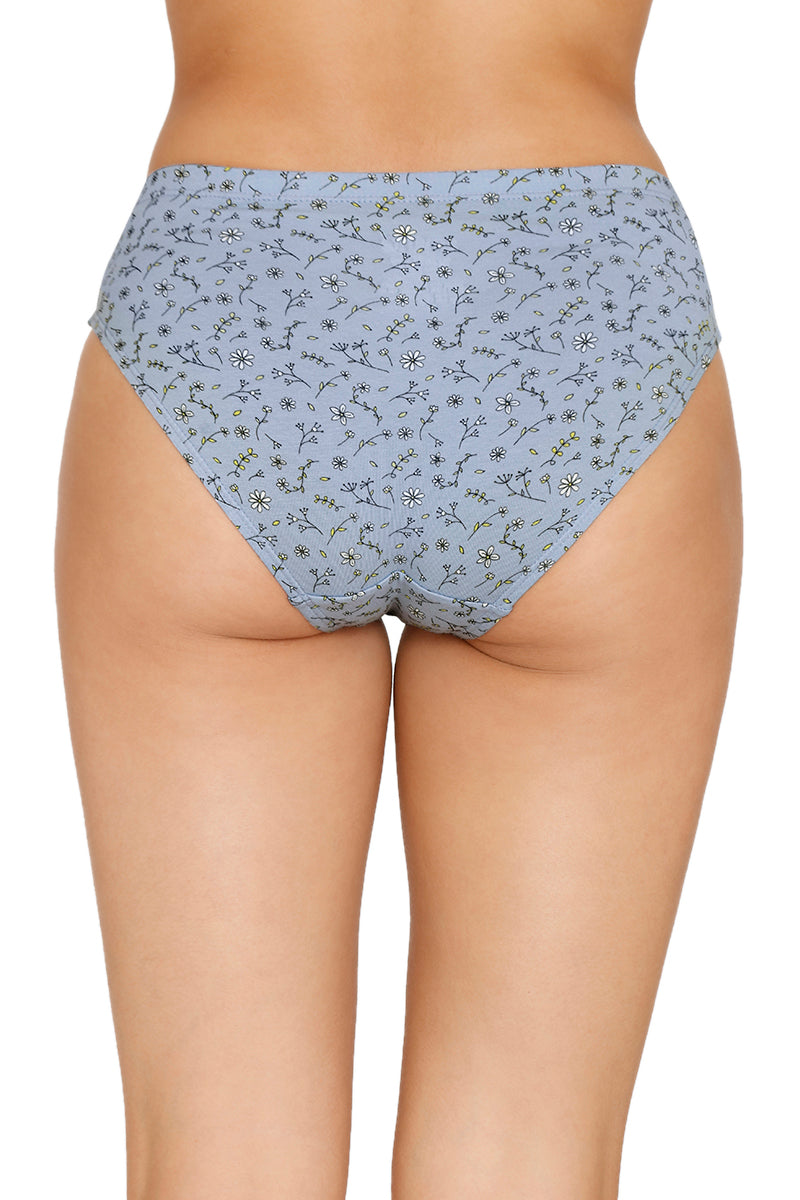 Inner Elastic Printed Mid Rise Bikini Panty (Pack of 3)