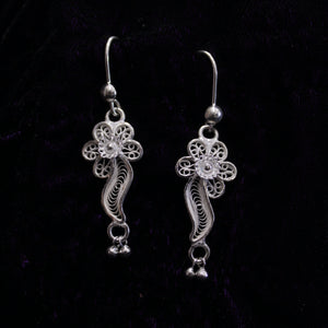 Flower Silver Filigree Earring