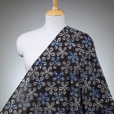 Brown - Kalamkari Block Printed Cotton Fabric