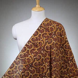 Brown - Kalamkari Block Printed Cotton Fabric