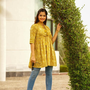 Mustard cotton top