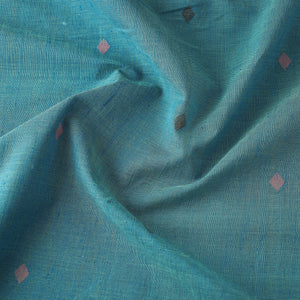 Blue - Godavari Jamdani Buta Pure Handloom Cotton Fabric