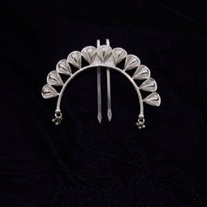 Bouquet Design Silver Filigree Hair Pin