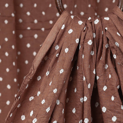 Brown - Kutch Tie-Dye Mul Cotton Bandhani Fabric 01