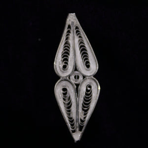 Love Designer Silver Filigree Saree Pin