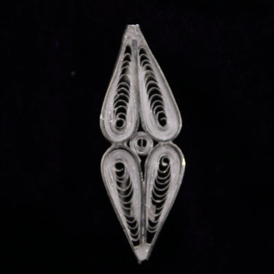Love Designer Silver Filigree Saree Pin