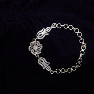 Tilak Designer Tarakasi Silver Filigree Bracelet For Women