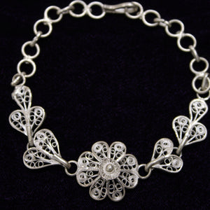 Designer Tarakasi Silver Filigree Bracelet For Women