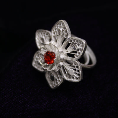 Designer Women Handmade filigree Silver Ring