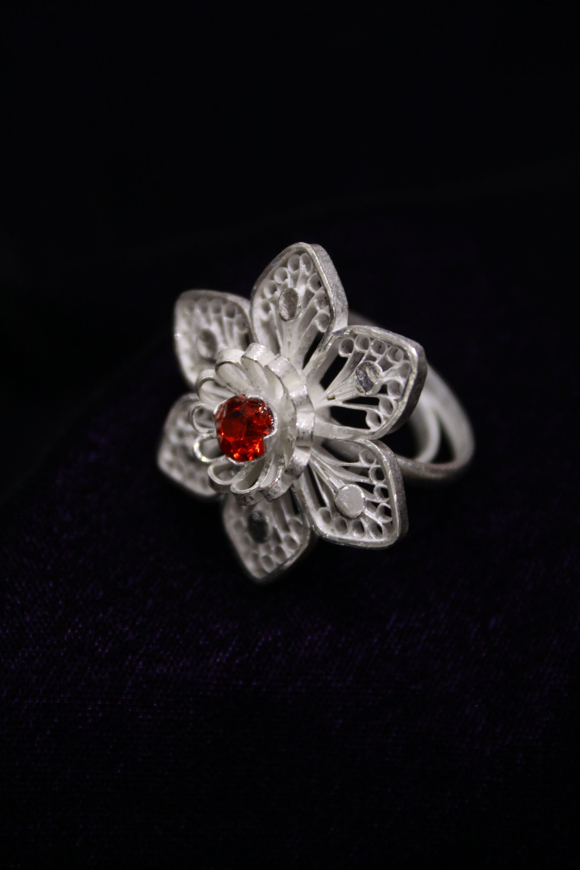 Designer Women Handmade filigree Silver Ring