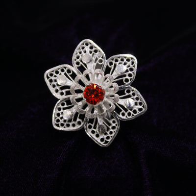 Designer Women Handmade filigree Silver Ring