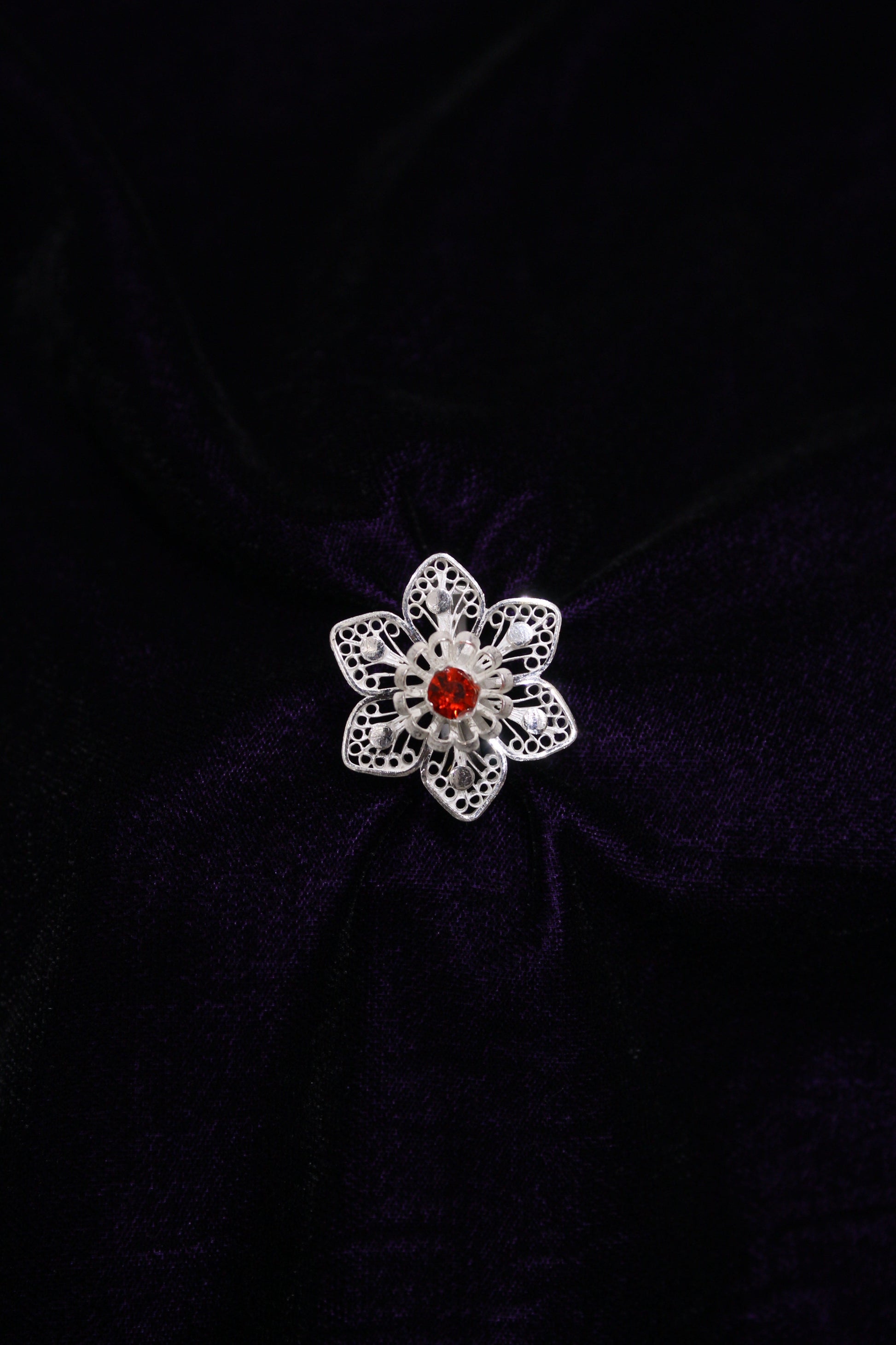 Designer Women Handmade filigree Silver Ring