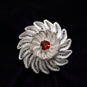 Tarakasi Silver Filigree Ring For Women