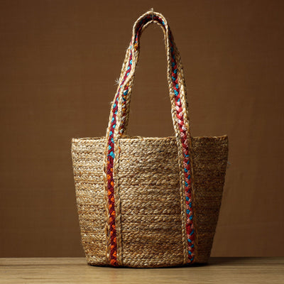 Beige - Handcrafted Multipurpose Jute Shoulder Bag