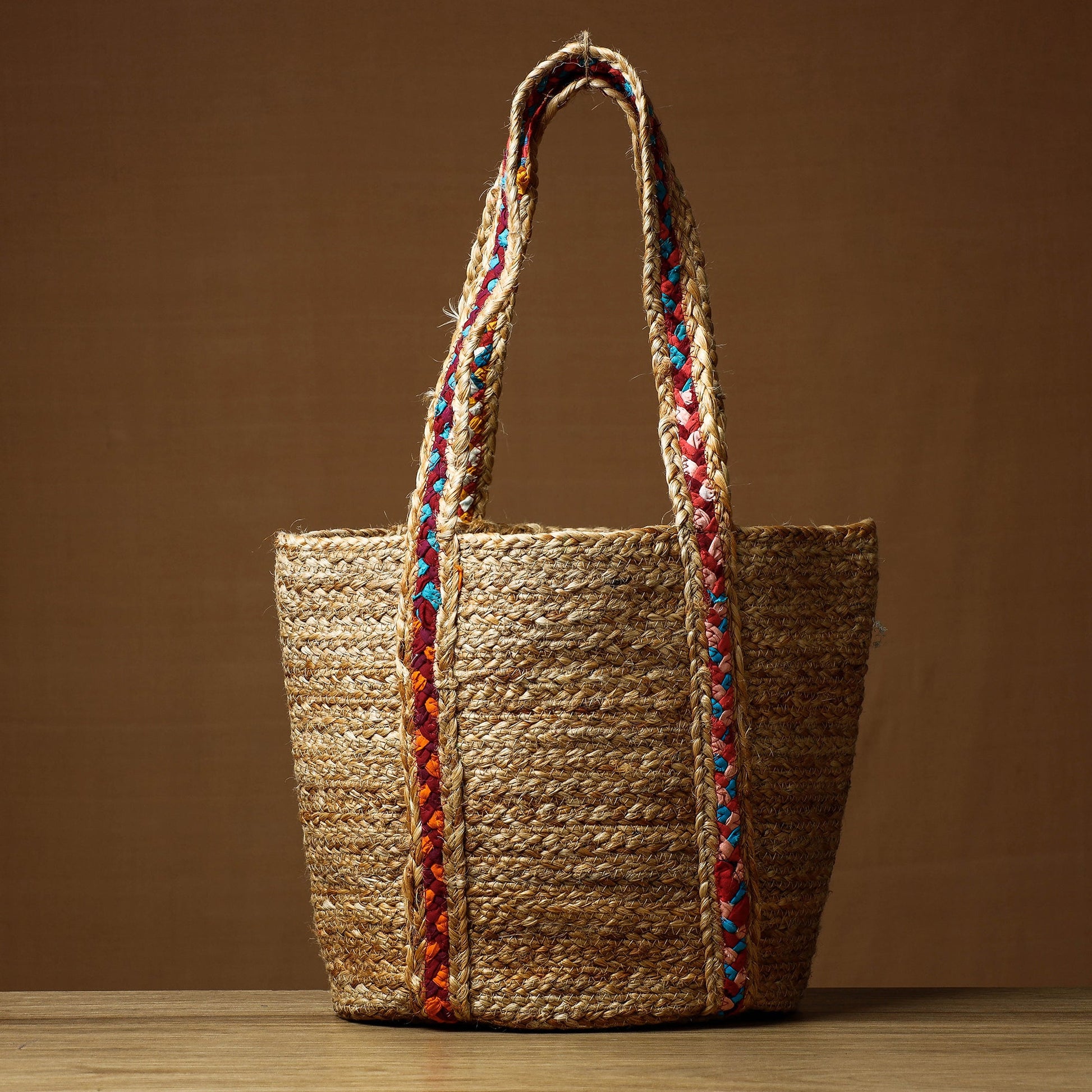Beige - Handcrafted Multipurpose Jute Shoulder Bag