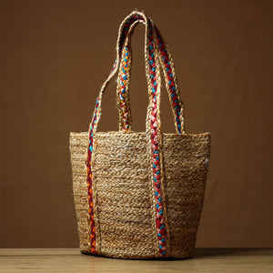 Beige - Handcrafted Multipurpose Jute Shoulder Bag