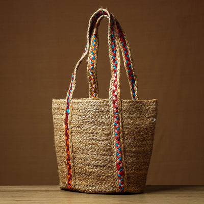 Beige - Handcrafted Multipurpose Jute Shoulder Bag