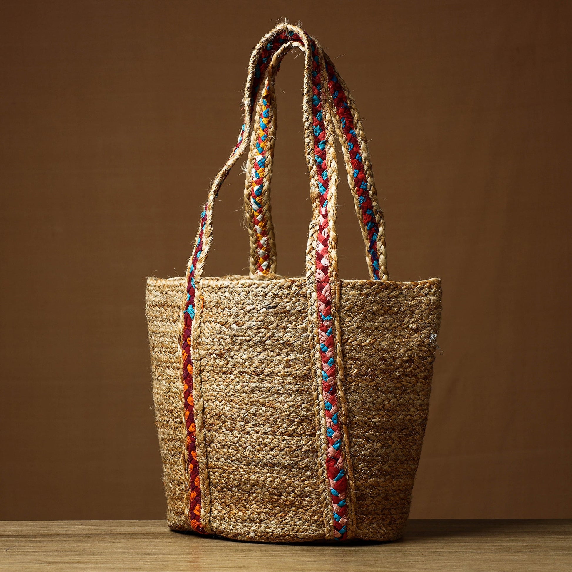 Beige - Handcrafted Multipurpose Jute Shoulder Bag