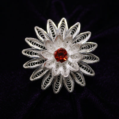 Designer Tarakasi Silver Filigree Ring