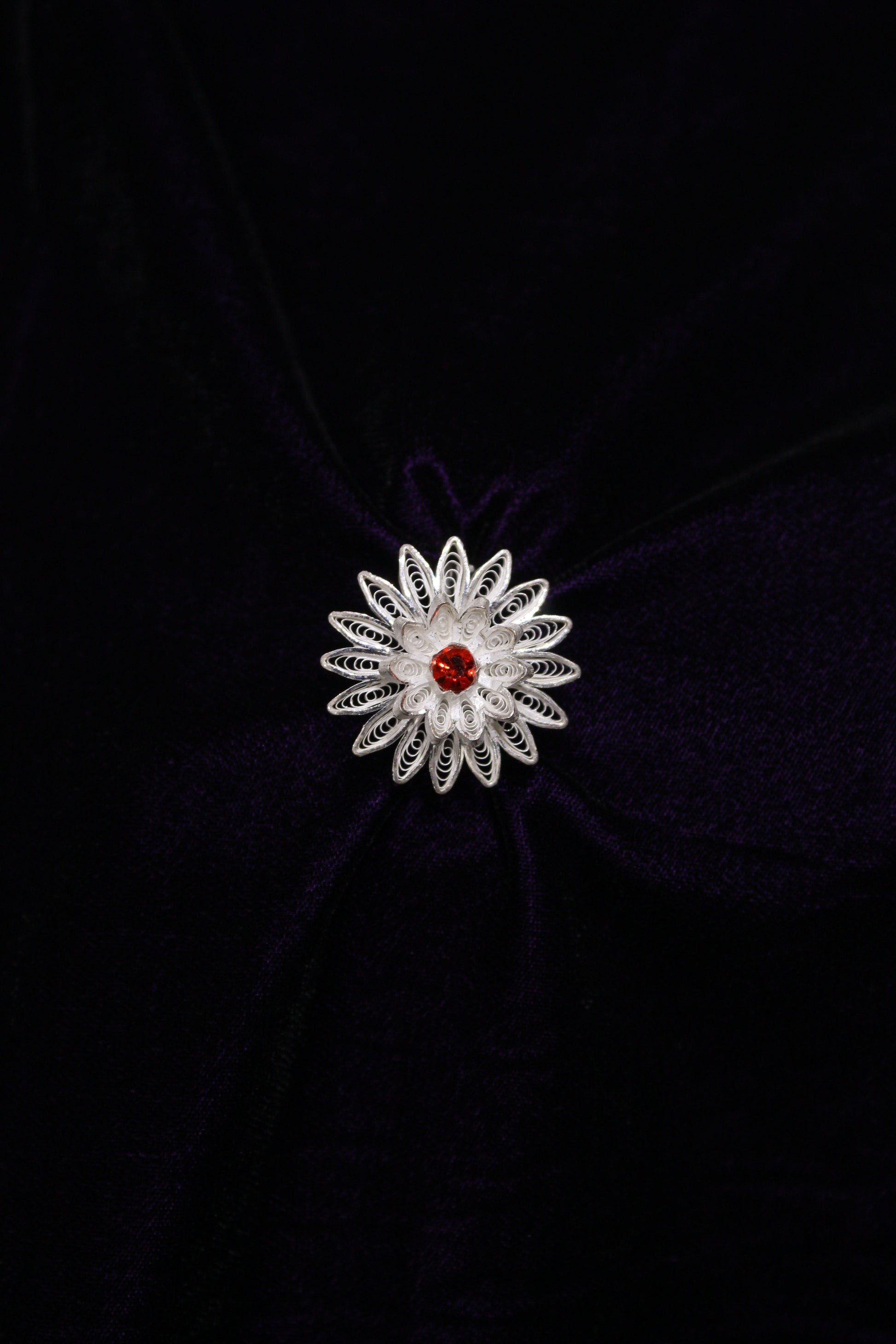 Designer Tarakasi Silver Filigree Ring