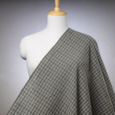 Brown - Malkha Pure Handloom Cotton Natural Dyed Fabric