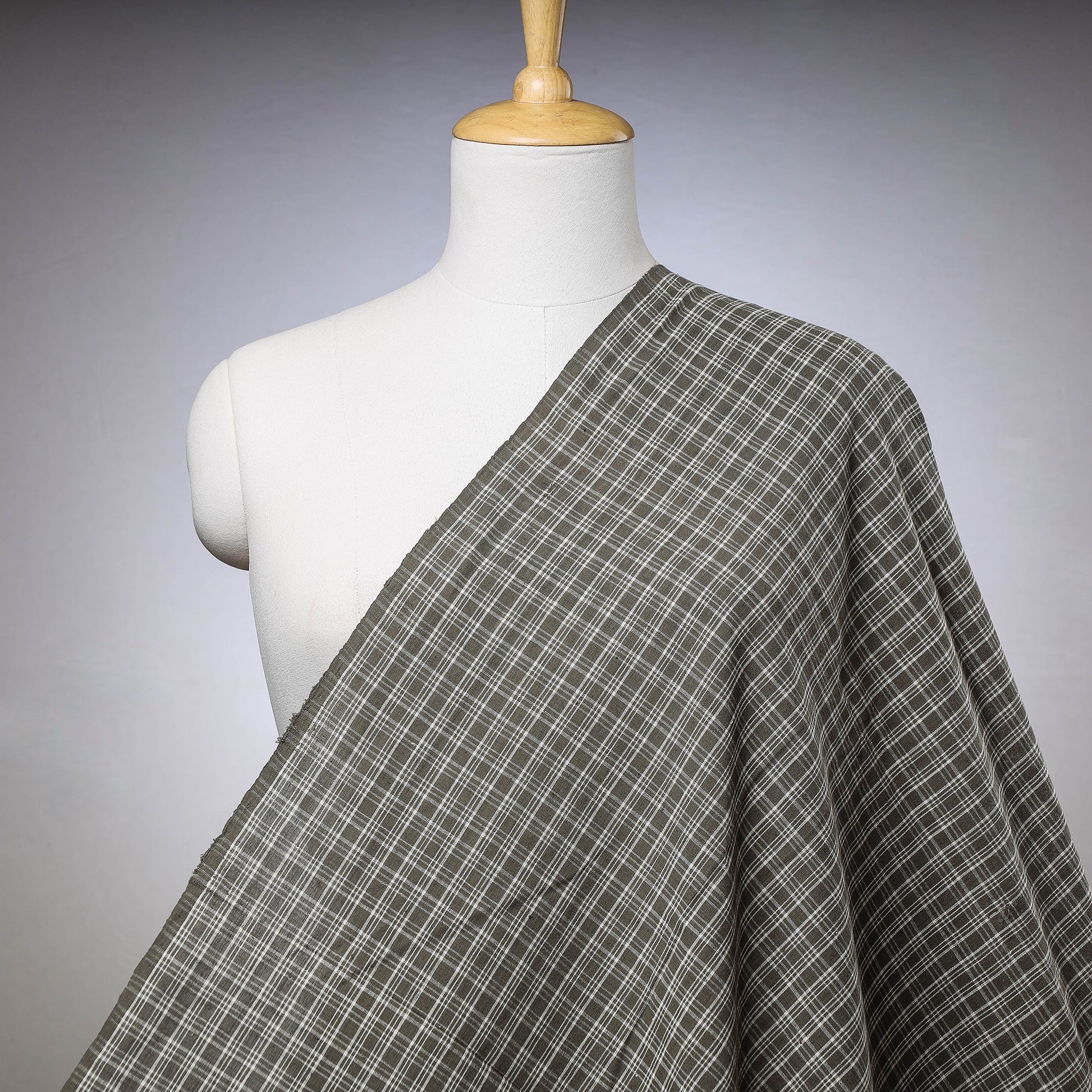 Brown - Malkha Pure Handloom Cotton Natural Dyed Fabric