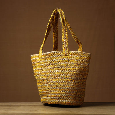 Beige - Handcrafted Multipurpose Jute Hand Bag