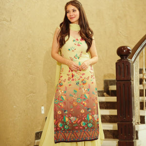Archita Yellow Embroidered Kurta Set
