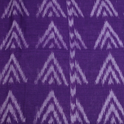 Violet Hill Theme Sambalpuri Ikat Cotton Fabric