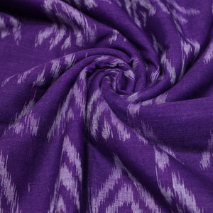Violet Hill Theme Sambalpuri Ikat Cotton Fabric