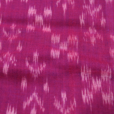 Maroon Pink Pasapali Sambalpuri Ikat Cotton Fabric