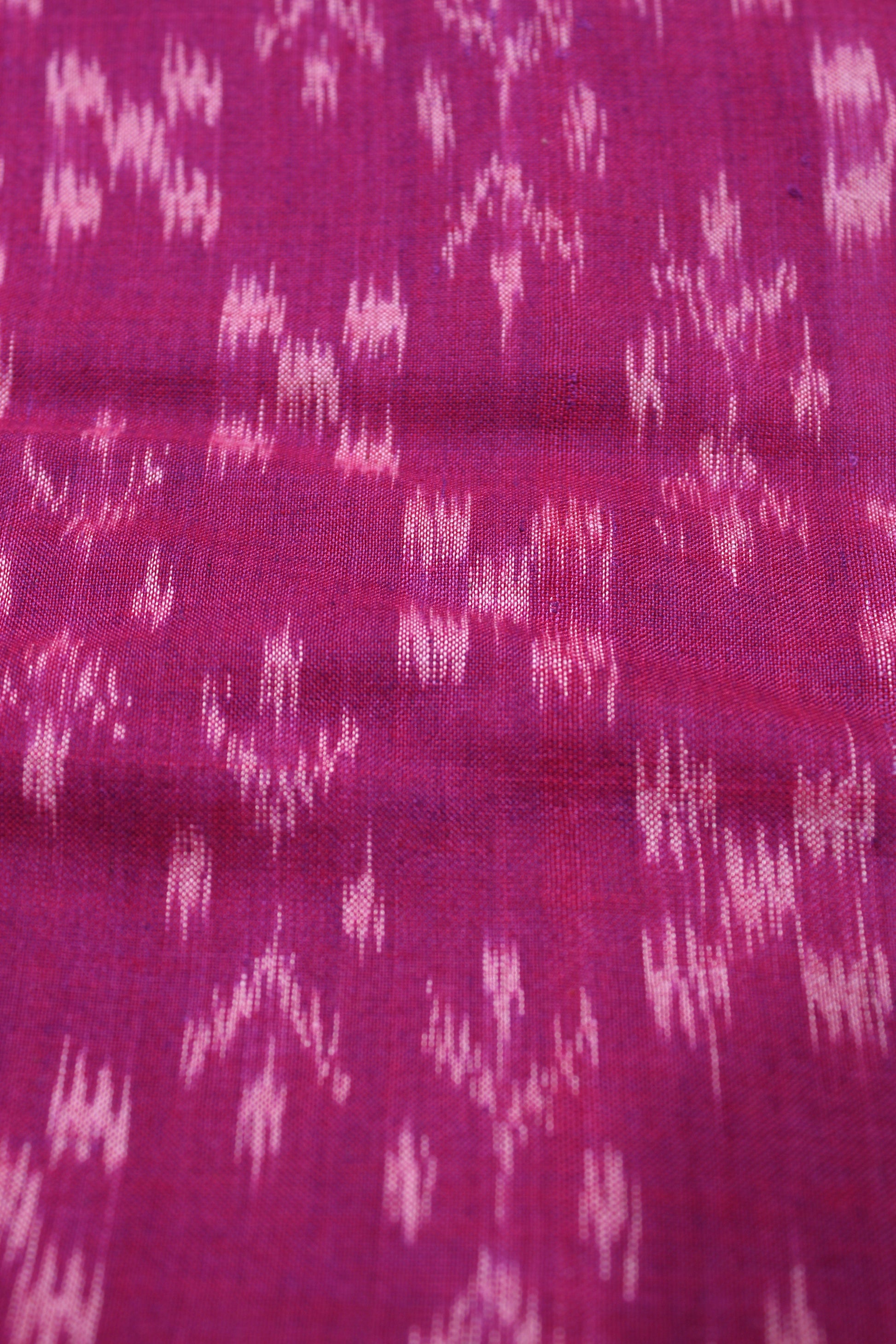 Maroon Pink Pasapali Sambalpuri Ikat Cotton Fabric
