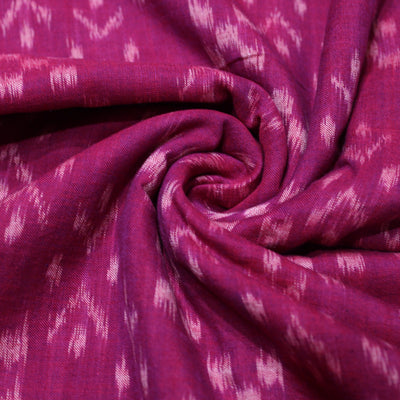 Maroon Pink Pasapali Sambalpuri Ikat Cotton Fabric
