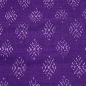 Violet Jhoti Theme Sambalpuri Ikat Cotton Fabric
