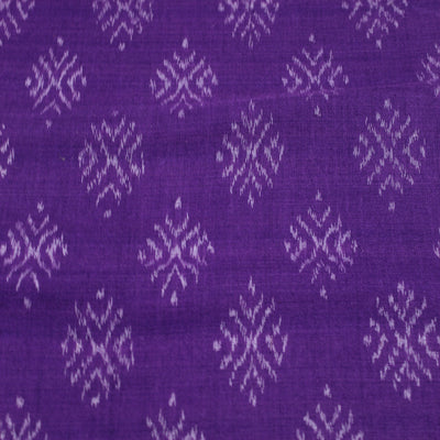 Violet Jhoti Theme Sambalpuri Ikat Cotton Fabric