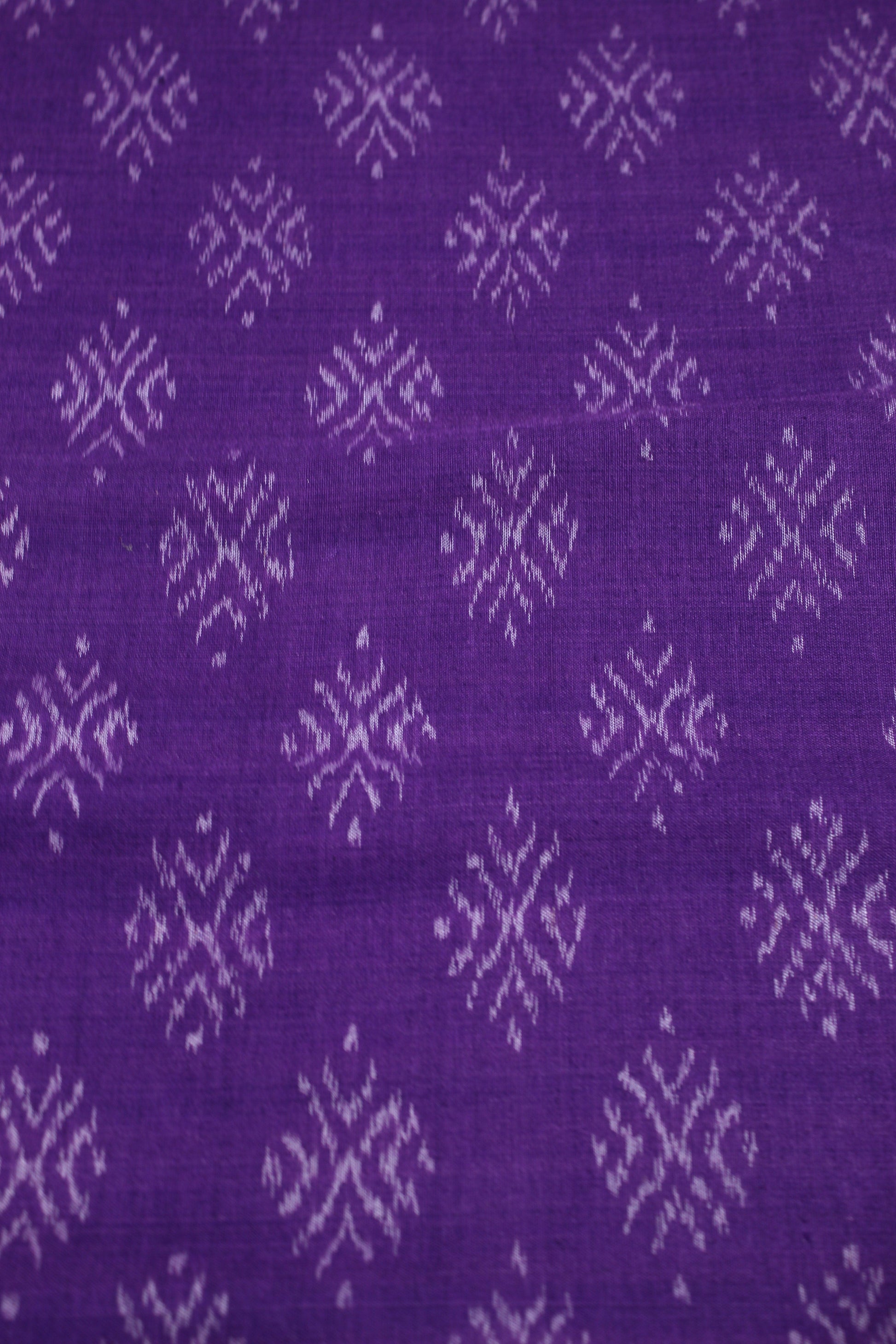 Violet Jhoti Theme Sambalpuri Ikat Cotton Fabric